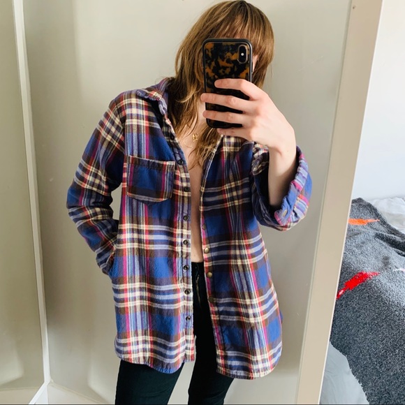 Urban Outfitters Jackets & Blazers - MOVING SALE Purple plaid insulated flannel jacket